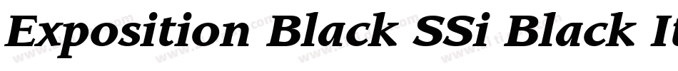 Exposition Black SSi Black Italic字体转换